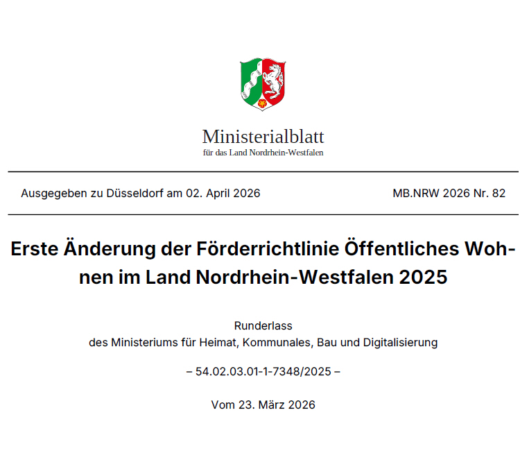 FRL &ouml;ff Wohnen NRW f&uuml;r 2026