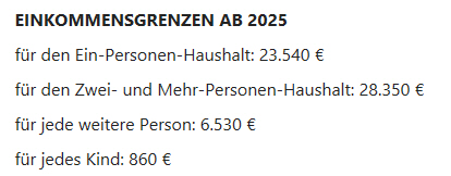 Einkommensgrenzen2025